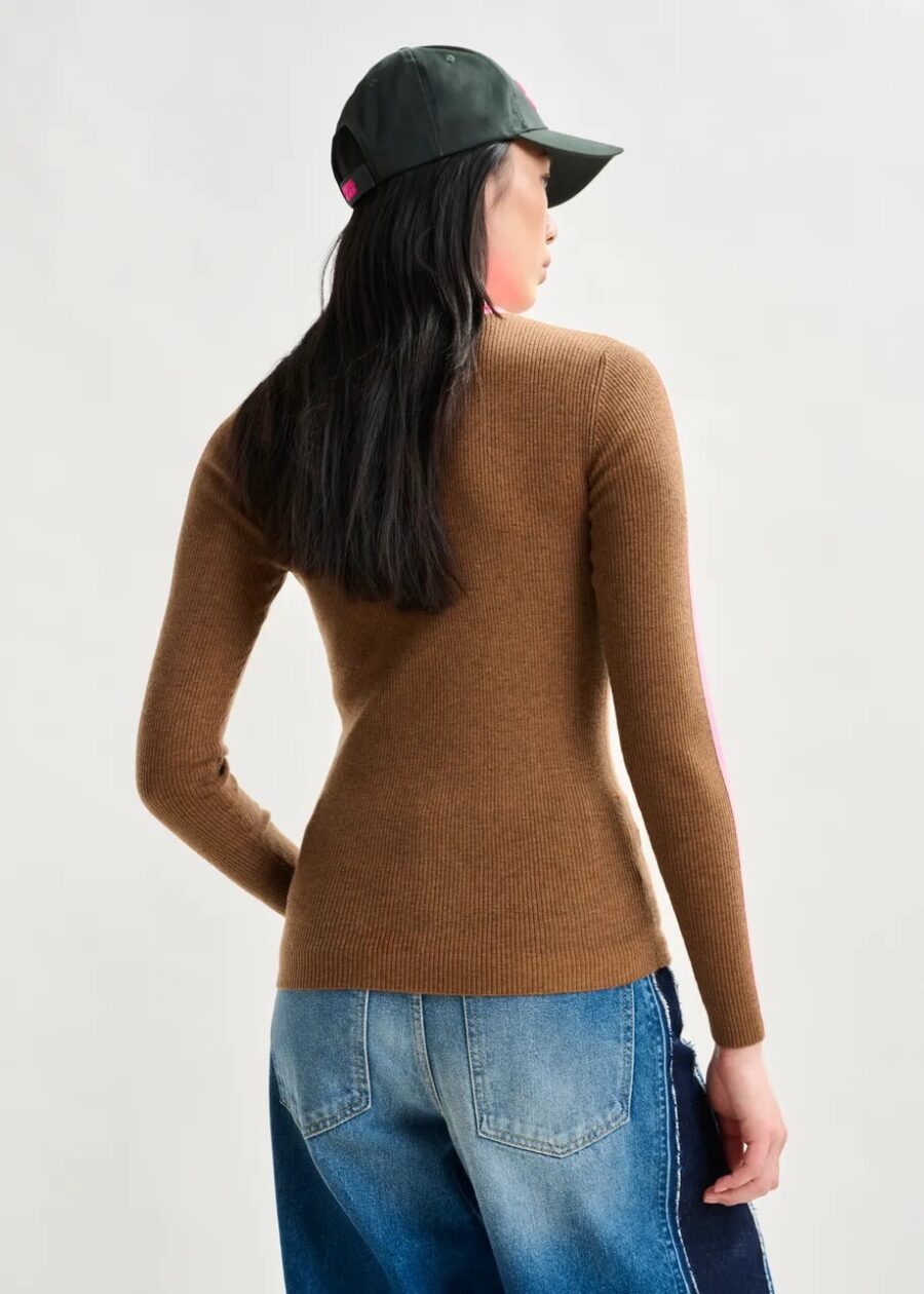 Pullover IFFORT bicolor fitted rose – Image 2