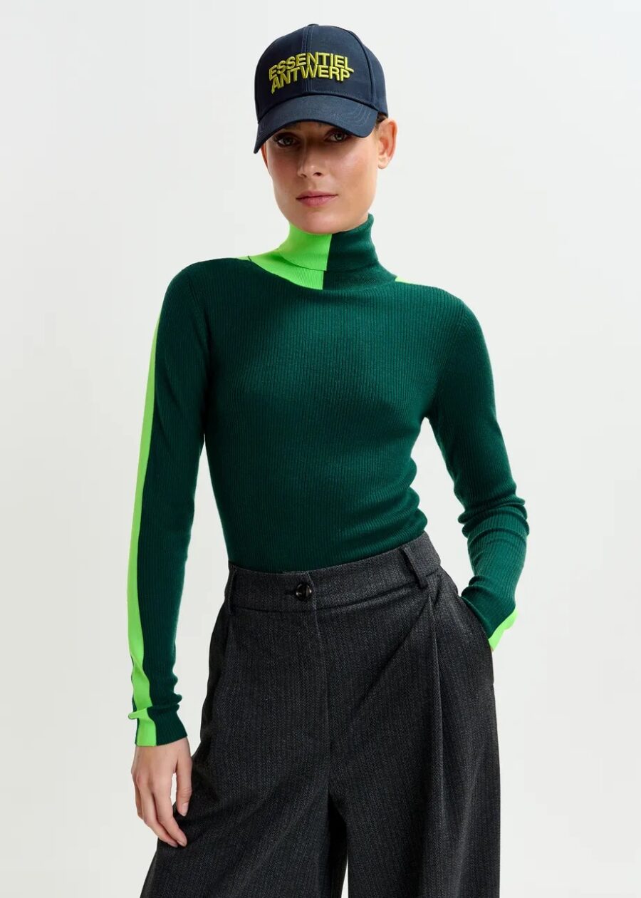 Pullover IFFORT bicolor vert – Image 2