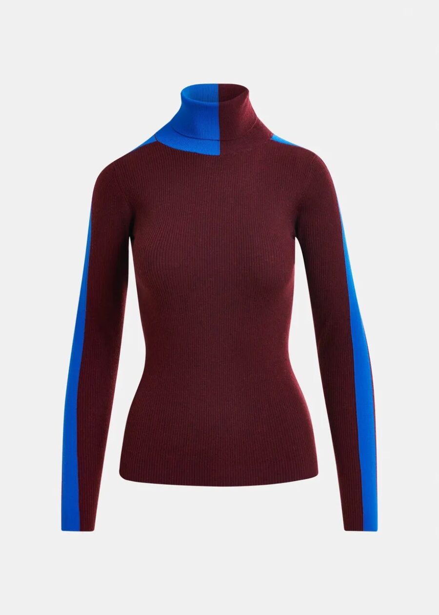 PULLOVER IFFORT bicolore bleu – Image 4