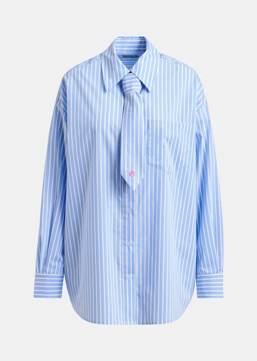 Chemise à rayures cravate bleu/blanche – Image 3