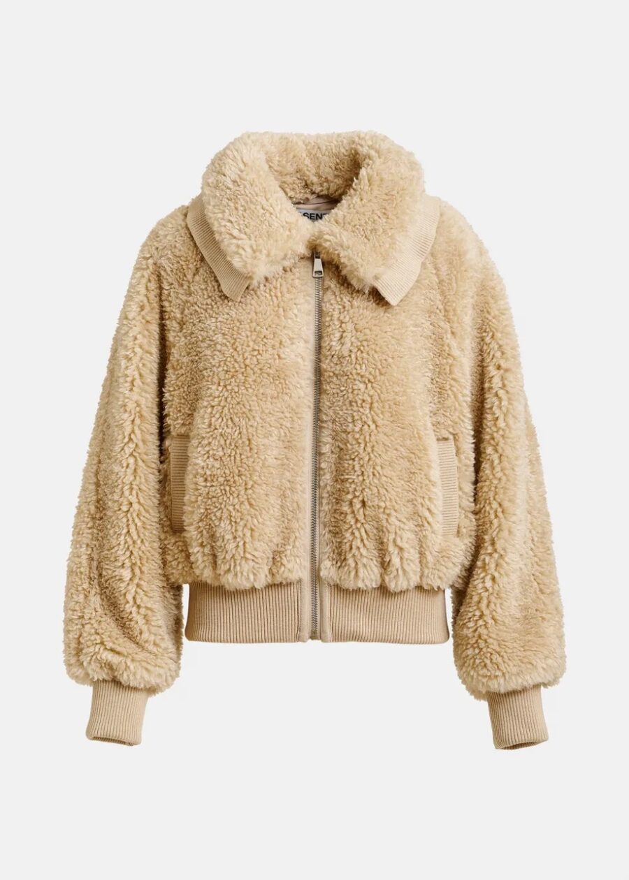 Blouson en laine beige – Image 4