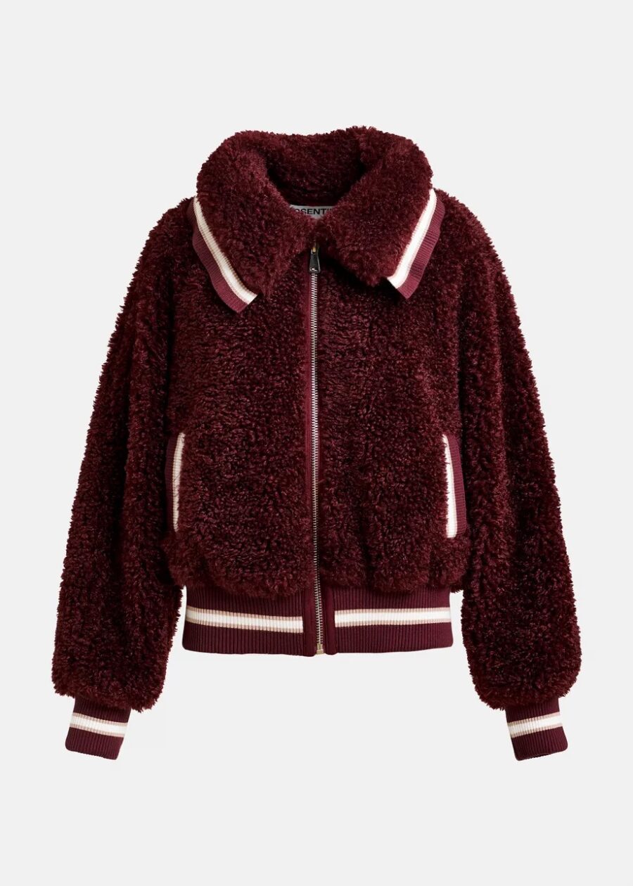 Blouson en laine bordeaux – Image 4