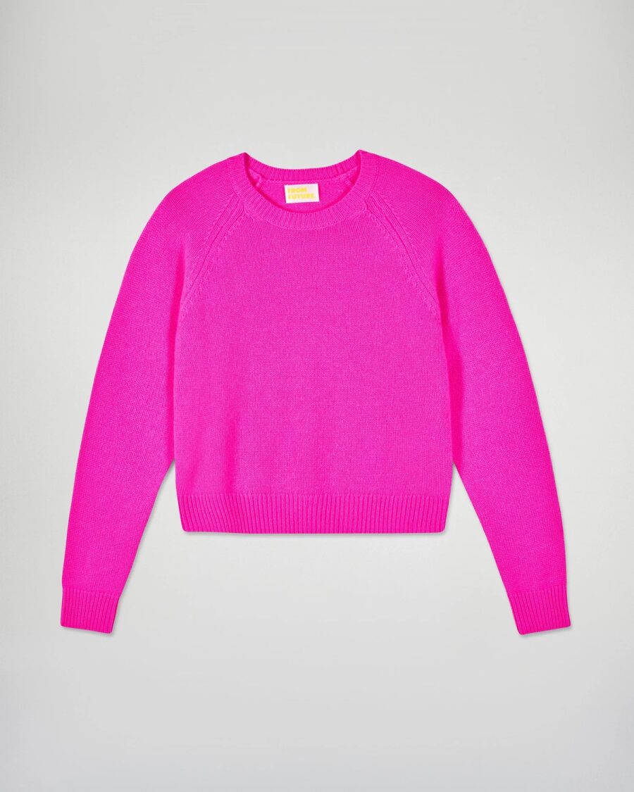 Pull col rond raglan cosmic pink – Image 4