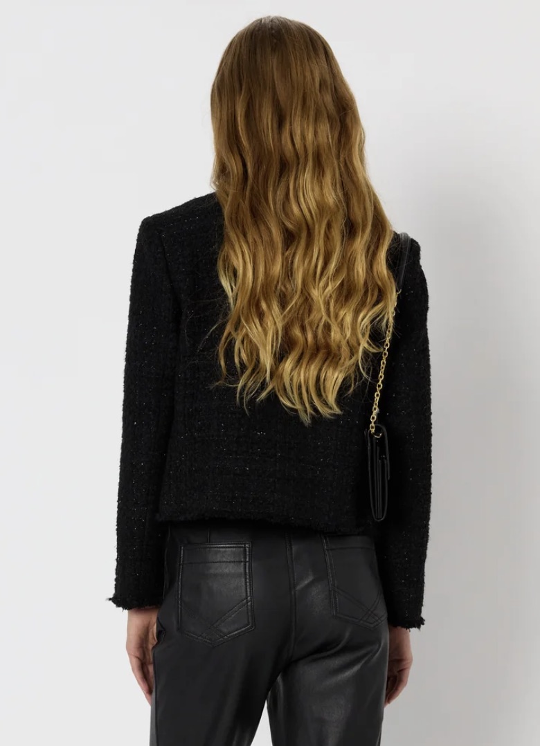 Veste NESSA noire scintillante – Image 2