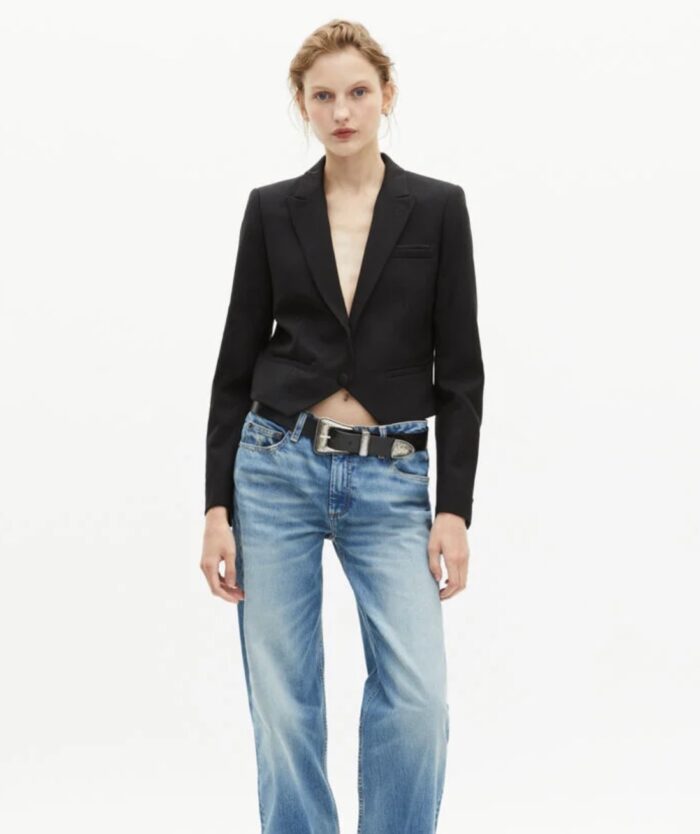 Veste tailleur courte noire