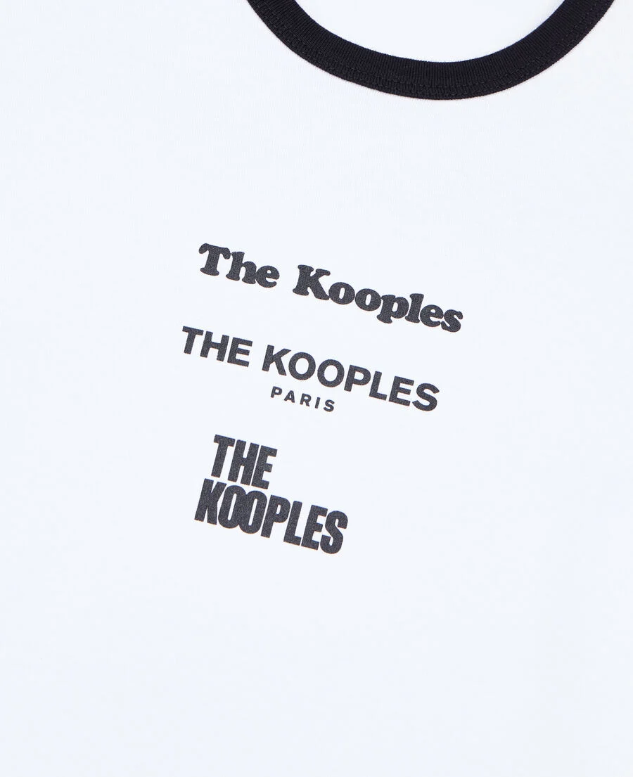 T-shirt court manches courtes blanc print devant et dos – Image 3