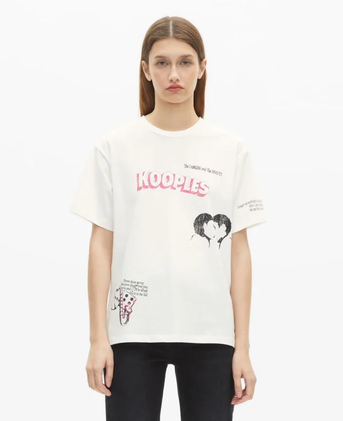 T-shirt manches courtes blanc dangerous and the beauty